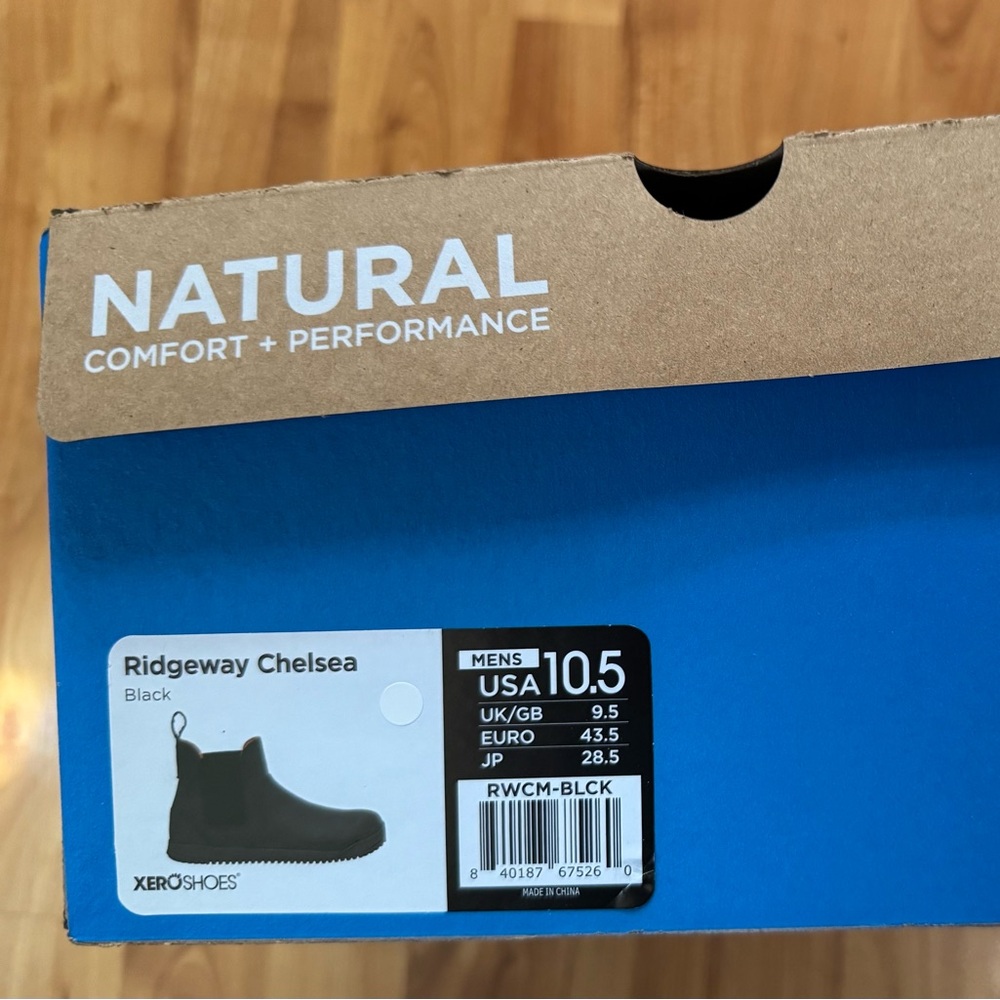 Xero Shoes Ridgeway Chelsea Black Boots NWT